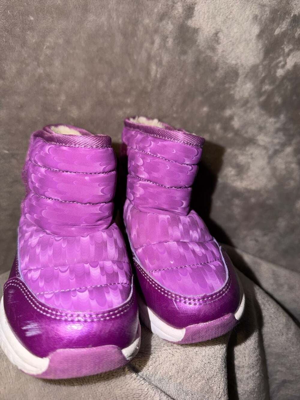 Hobibear Kids Purple Winter Snow Boots Warm Lined Ankle Boots